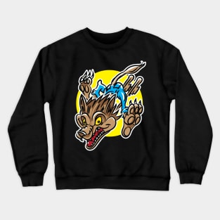 Werewolf on the run Crewneck Sweatshirt